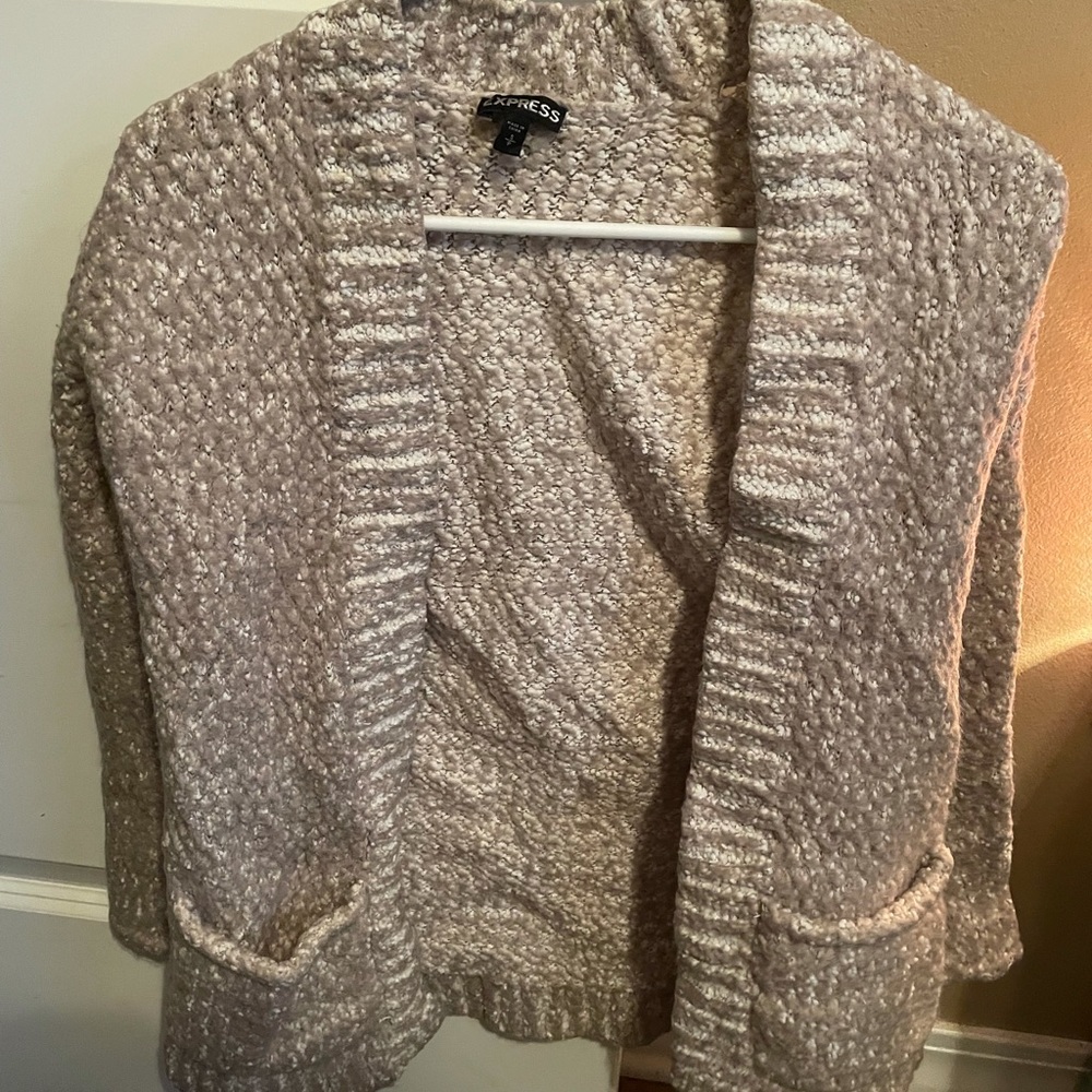 EXPRESS TAN SWEATER CARDIGAN